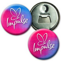 2 1/4" Diameter Magnetic Bottle Opener w/ 3D Lenticular Effects - Pink/Purple (Custom)